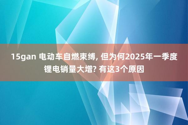15gan 电动车自燃束缚, 但为何2025年一季度锂电销量大增? 有这3个原因