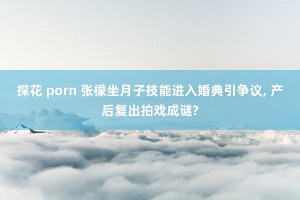 探花 porn 张檬坐月子技能进入婚典引争议, 产后复出拍戏成谜?