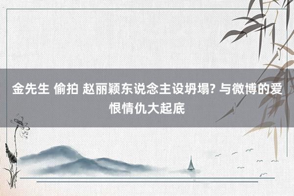 金先生 偷拍 赵丽颖东说念主设坍塌? 与微博的爱恨情仇大起底